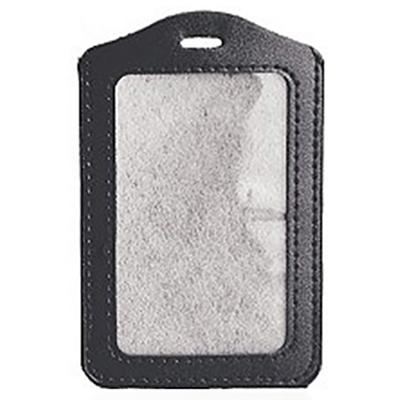 Porte badge simili cuir vertical noir
