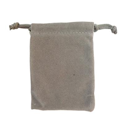 Pochette suédine vierge en gris