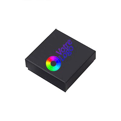 Boite carton noire avec impression logo quadri