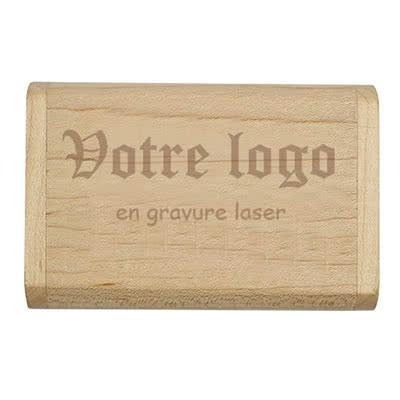 Boite en bois avec gravure laser logo