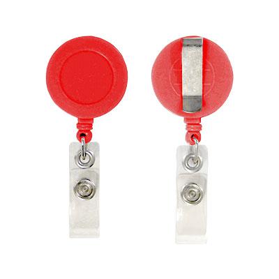 Porte badge dérouleur vierge rouge