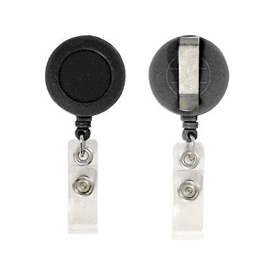 Porte badge dérouleur vierge noir