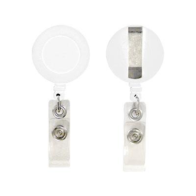 Porte badge dérouleur vierge blanc